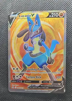 Pokemon Lucario V SWSH213 Full Art Black Star Promo Premium Collection Mint - Image 1