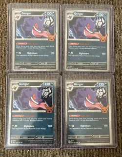 4x Gengar Cosmos Holo 057/091 Trick or Trade 2024 Holo Pokemon Pack Fresh - Image 1