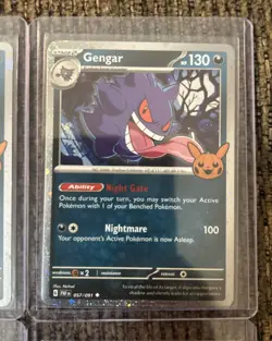 4x Gengar Cosmos Holo 057/091 Trick or Trade 2024 Holo Pokemon Pack Fresh - Image 3
