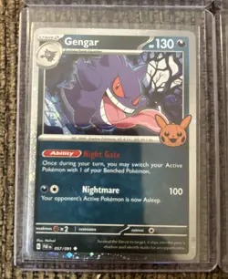 4x Gengar Cosmos Holo 057/091 Trick or Trade 2024 Holo Pokemon Pack Fresh - Image 4