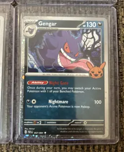 4x Gengar Cosmos Holo 057/091 Trick or Trade 2024 Holo Pokemon Pack Fresh - Image 5