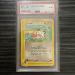 Pokemon Meowth Skyridge #78/144 - PSA 9 Mint (2003) - Image 1
