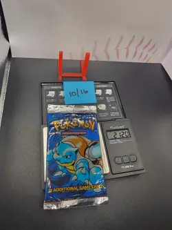 1999 Pokemon Base Set Booster Pack Blastoise Artwork Heavy 21.20 g Look - Image 1