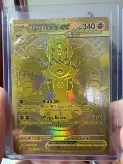 Mega Lucario EX 188/132 Hyper Rare Gold Mega Evolutions (English) NM Pokemon TCG - Image 2