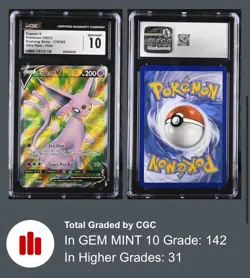 Pokemon Evolving Skies 179/203 Espeon V Full Art 2021 Ultra Rare CGC 10 GEM MINT - Image 1