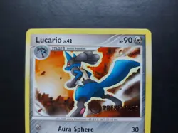 Pokemon - Lucario 53/127 Platinum Prerelease Promo - Image 2