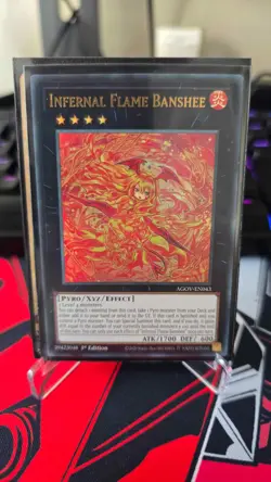 Yu-Gi-Oh Infernal Flame Banshee 1st Edition AGOV-EN043 Ultra Rare - Image 1
