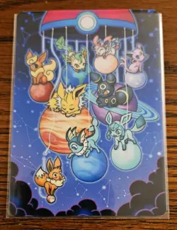 Pokemon Eevee Eeveelutions Custom Trading Card Fan Made Art Collectible - Image 1