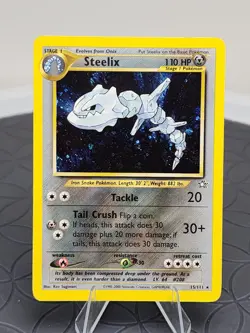 Steelix 15/111 Neo Genesis Holo Rare Vintage Pokemon Card NEAR MINT Condition - Image 1