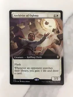Archivist of Oghma Foil Extended Borderless MTG Magic Card NM Mint Baldurs CLB - Image 1