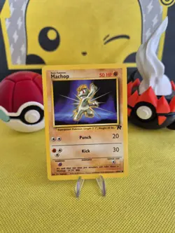 Machop 59/82 Team Rocket Set - Common - LP - Pokemon TCG Card WOTC - Image 1