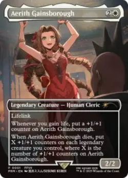 Aerith Gainsborough (Borderless) Final Fantasy MTG RC Promo NM - Image 1