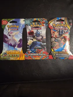 Pokemon XY Roaring Skies, Furious Fists, And Mega Evolution Blister Packs - Image 1