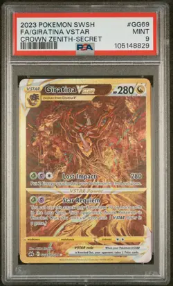 2023 POKEMON SWORD & SHIELD CROWN ZENITH SECRET FULL ART/GIRATINA VSTAR PSA 9 - Image 1