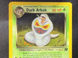 Pokemon TCG Team Rocket Dark Arbok Unlimited Holo Rare 2/82 LP- - Image 3
