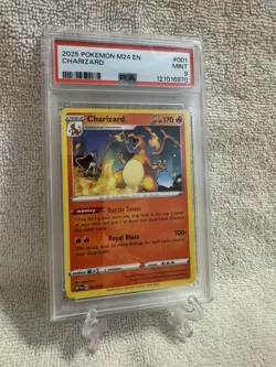 Charizard : Pokemon : McDonald's Promo 2025 M24 EN : 001/015 : PSA 9 MINT - Image 1