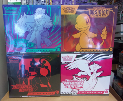 POKEMON WHITE FLARE + OBSIDIAN FLAMES + DESTINED RIVALS + JOURNEY ETB BOX LOT - Image 1