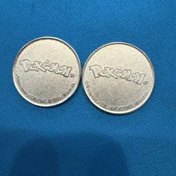 2 x Lugia Metal Coin Wizards Of The Coast Silver 2001 Original WOTC Pokemon Rare - Image 2