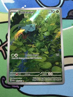 Pokemon TCG Scarlet Violet 151 Bulbasaur 166/165 Illustration Rare NM SHIPS FAST - Image 1