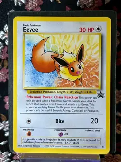 Eevee 11 Black Star JR Promo English Promo Rare Japanese Pokemon Card [Excellent - Image 1