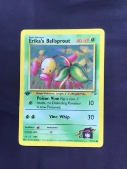 Pokemon Cards: Gym Heroes 1st Edition Common: Erika's Bellsprout 75/132 - Image 1