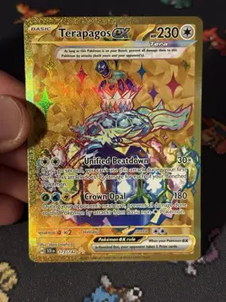 Pokemon Cards Terapagos ex 173/142 Gold Secret Rare Stellar Crown - (NM) - Image 2