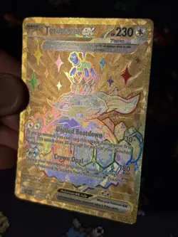 Pokemon Cards Terapagos ex 173/142 Gold Secret Rare Stellar Crown - (NM) - Image 3