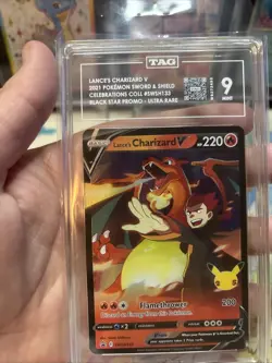 Pokemon Lance's Charizard V SWSH133 Sword & Shield Promo Cards TAG 9 Mint - Image 2