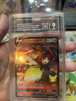 Pokemon Lance's Charizard V SWSH133 Sword & Shield Promo Cards TAG 9 Mint - Image 3