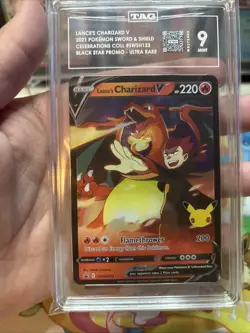 Pokemon Lance's Charizard V SWSH133 Sword & Shield Promo Cards TAG 9 Mint - Image 4