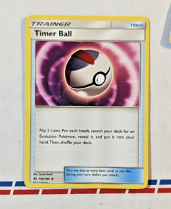 Pokemon TCG Card Timer Ball 134/149 Uncommon Sun & Moon Pokemon - Image 1