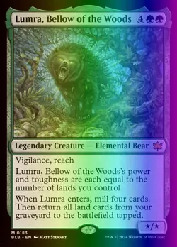 MTG Magic the Gathering Lumra, Bellow of the Woods (183/427) Bloomburrow NM FOIL - Image 1