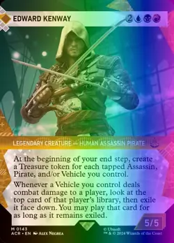 MTG Magic the Gathering Edward Kenway (143/315) Assassin's Creed LP FOIL - Image 1