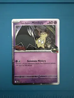 Pokemon - 087/182 - Team Rocket's Mimikyu (Prerelease/Stamped) Destined Rivals - Image 1