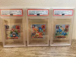 POKEMON Amada Collection Kai Charizard Blastoise Venusaur Holo 1997 PSA Nr Mint - Image 1