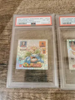 POKEMON Amada Collection Kai Charizard Blastoise Venusaur Holo 1997 PSA Nr Mint - Image 4