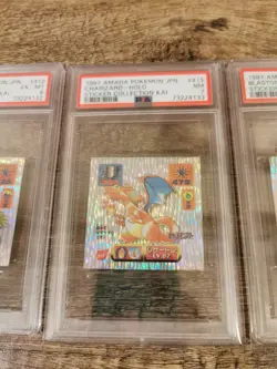 POKEMON Amada Collection Kai Charizard Blastoise Venusaur Holo 1997 PSA Nr Mint - Image 5