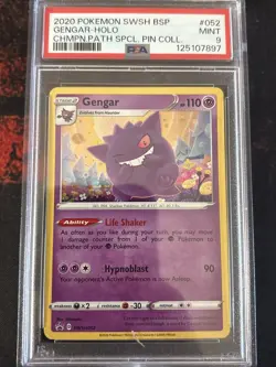 2020 POKEMON SWSH BLACK STAR PROMO #052 GENGAR-HOLO PSA 9 - Image 1