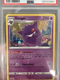 2020 POKEMON SWSH BLACK STAR PROMO #052 GENGAR-HOLO PSA 9 - Image 3