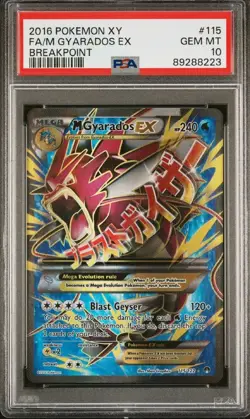 PSA 10 Gem Mint 2016 Pokemon Mega Gyarados EX Shiny XY Breakpoint Full Art #115 - Image 1