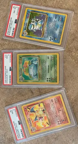 1999 Pokemon Charizard, Venusaur, Blastoise, 9/9/8 Set Base Set Holo PSA 9/9/8 - Image 1