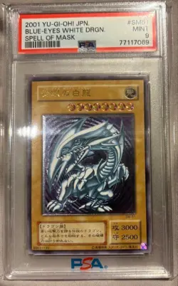 PSA 9 Yu-Gi-Oh! 2001 Blue Eyes White Dragon SM-51 Ultimate Rare Yugioh Japanese - Image 3