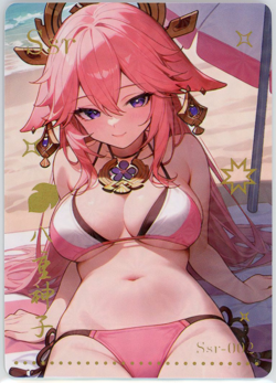 ❤YAE MIKO - Goddess Story Anime Waifu Card - HMPH HUM 3 SSR-002 GENSHIN IMPACT - Image 1