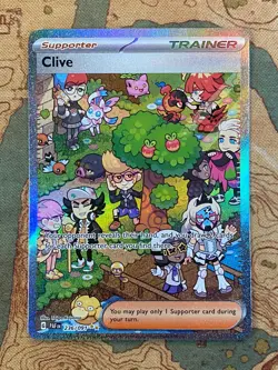 Pokemon Card TCG - Clive 236 SIR Special Illustration Rare Paldean Fates NM - Image 1