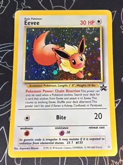 Eevee Holo Black Star Promo Card Wizards 11 WOTC #2 - Image 1