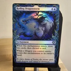 1x (296) Roiling Dragonstorm - FOIL - SHOWCASE DRACONIC FRAME MTG Tarkir: Dragon - Image 1