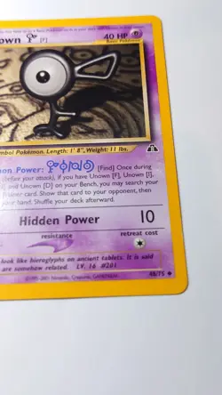 2001 Pokemon Neo Discovery Unown F #48/75 - Image 4