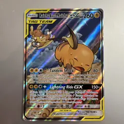 Raichu & Alolan Raichu Gx 221/236 Unified Minds Pokemon TCG (LP) - Image 1
