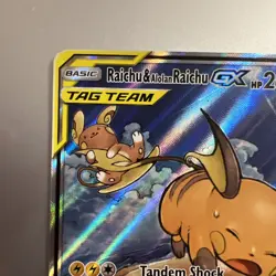 Raichu & Alolan Raichu Gx 221/236 Unified Minds Pokemon TCG (LP) - Image 5