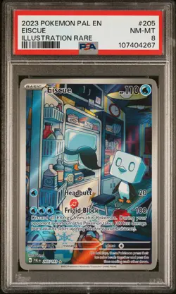 2023 POKEMON PAL EN-PALDEA EVOLVED ILLUSTRATION RARE #205 EISCUE PSA 8 - Image 1